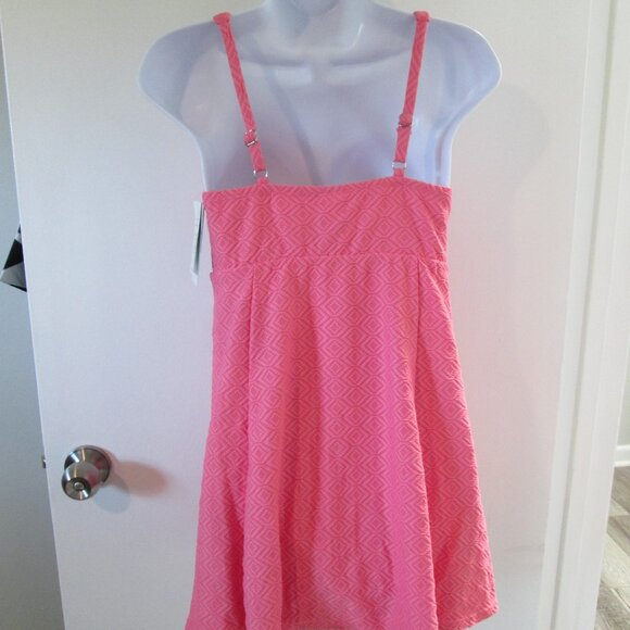 Swim Solutions Textured Tie-Front Swimdress NWT Sz 10 - Picture 7 of 11